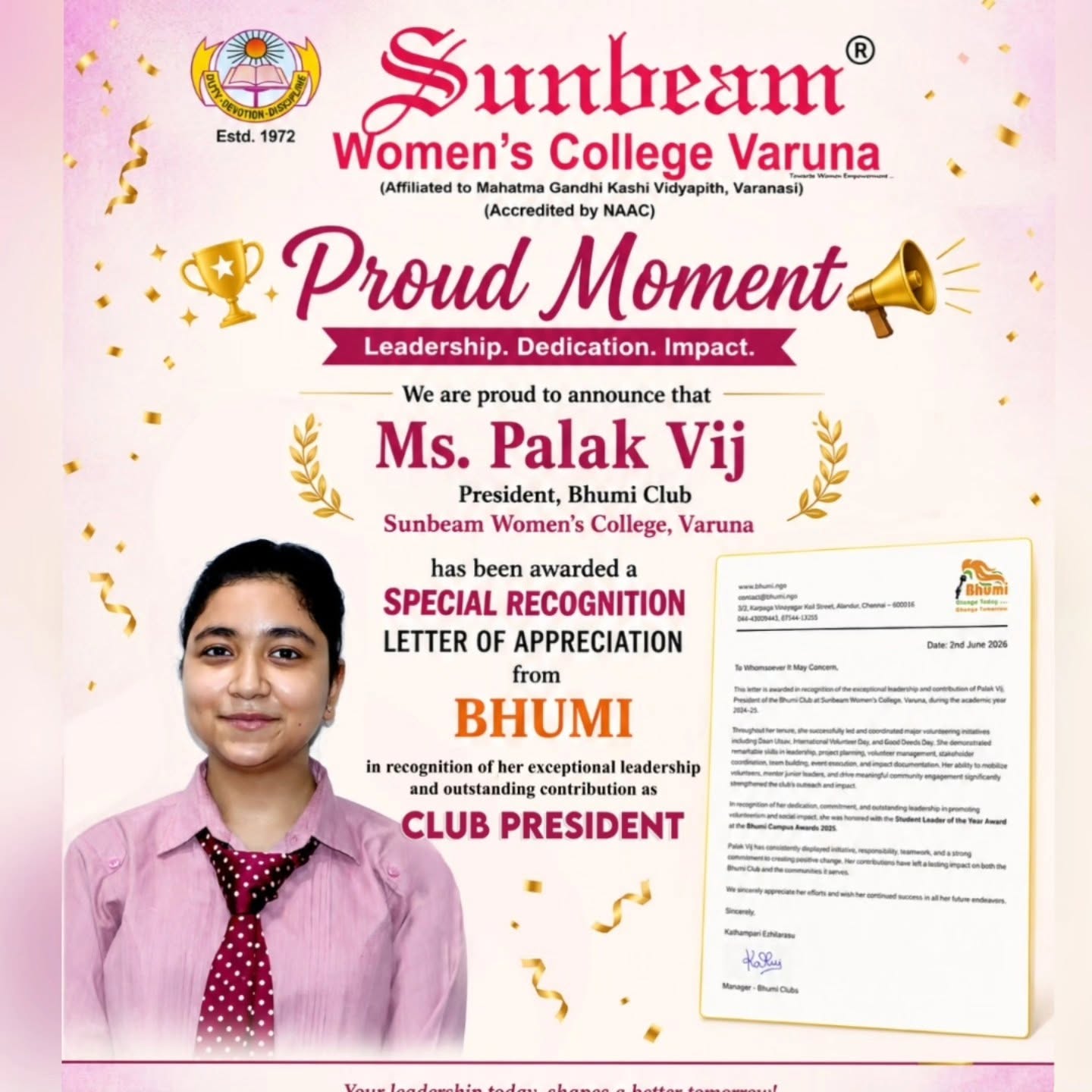 Ms. Tavzeen Moinuddin Sheikh — Master's at Tohoku University, Japan